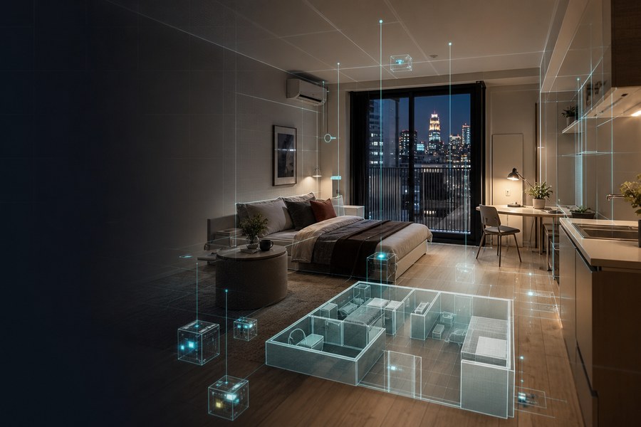 東京スタジオとデジタルツインを示すSTD Token Residenceのカード画像